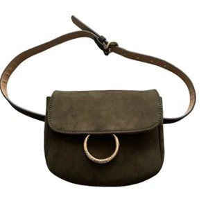 Green Suede Vince Camuto Belt Bag, fanny pack